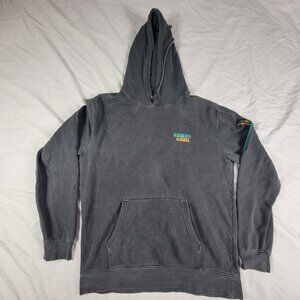 Rip Curl Mens Large Black Pullover Hoodie Sweatshirt Hawaii Winter Warm Casual